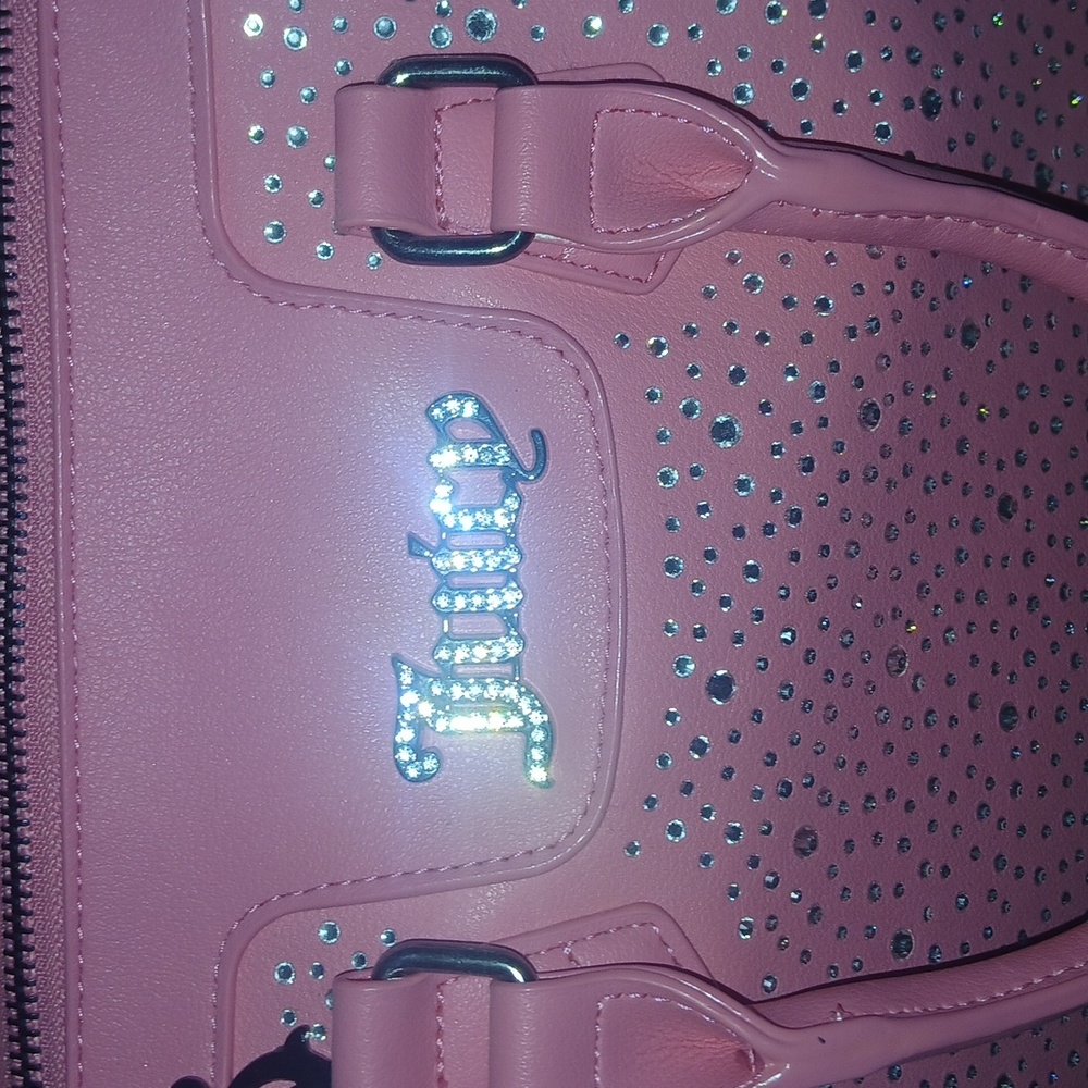 Juicy Couture Pink Rhinestone Satchel - Picture 2 of 3